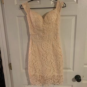 Pink lace dress